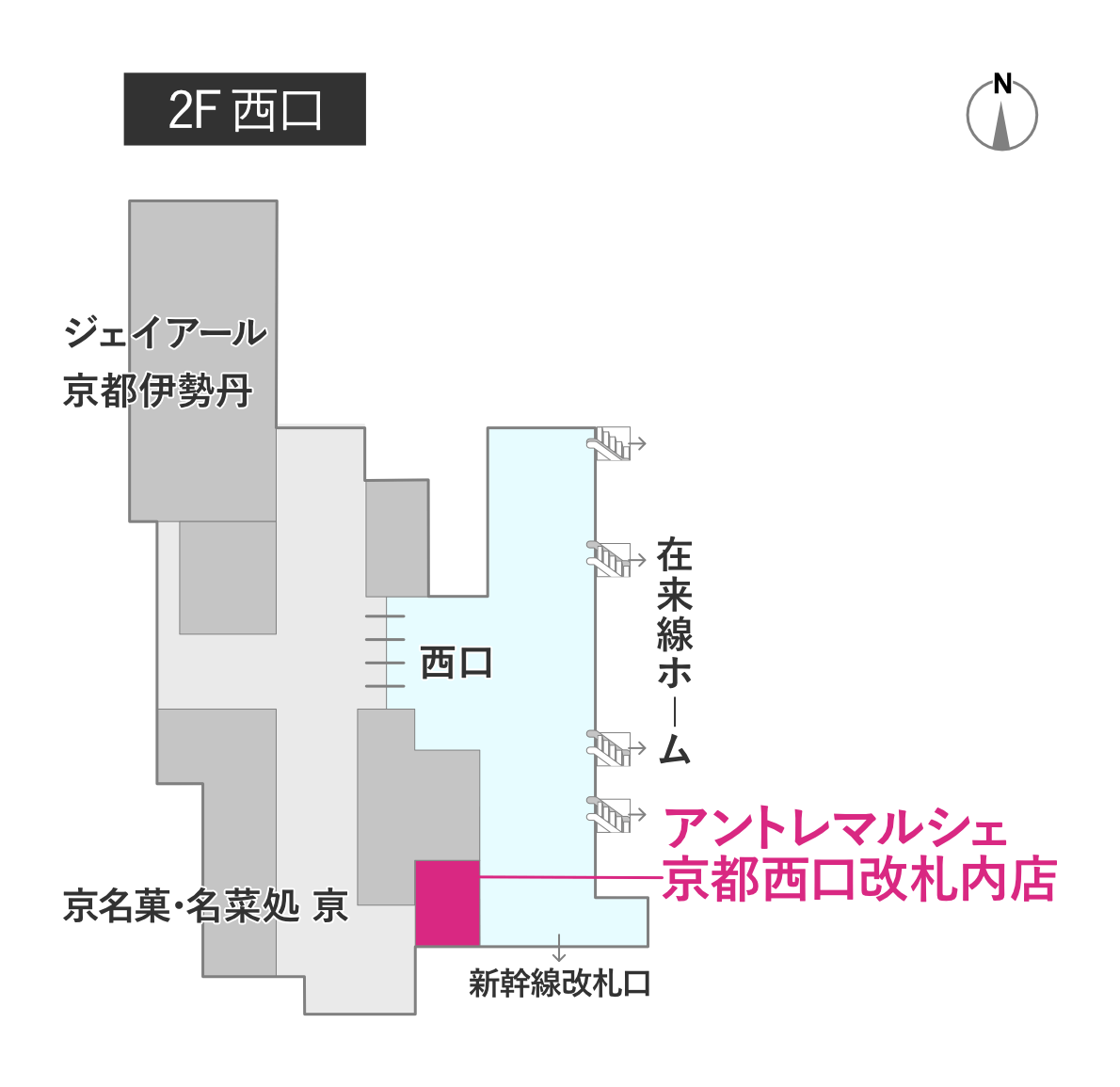 Entre marche Kyoto West Exit ticket gate